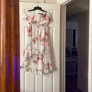 Floral dress off shoulders